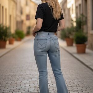 Hollister Sky Blue Wide Leg Jeans